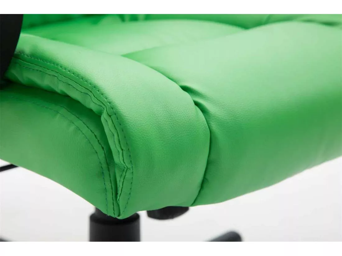 Chaise de bureau - Similicuir & Noir - Vert - XL Sparta