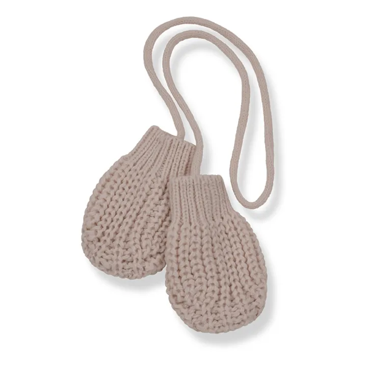 1+ in the family Mitaines Tricot Demi | Rose pâle