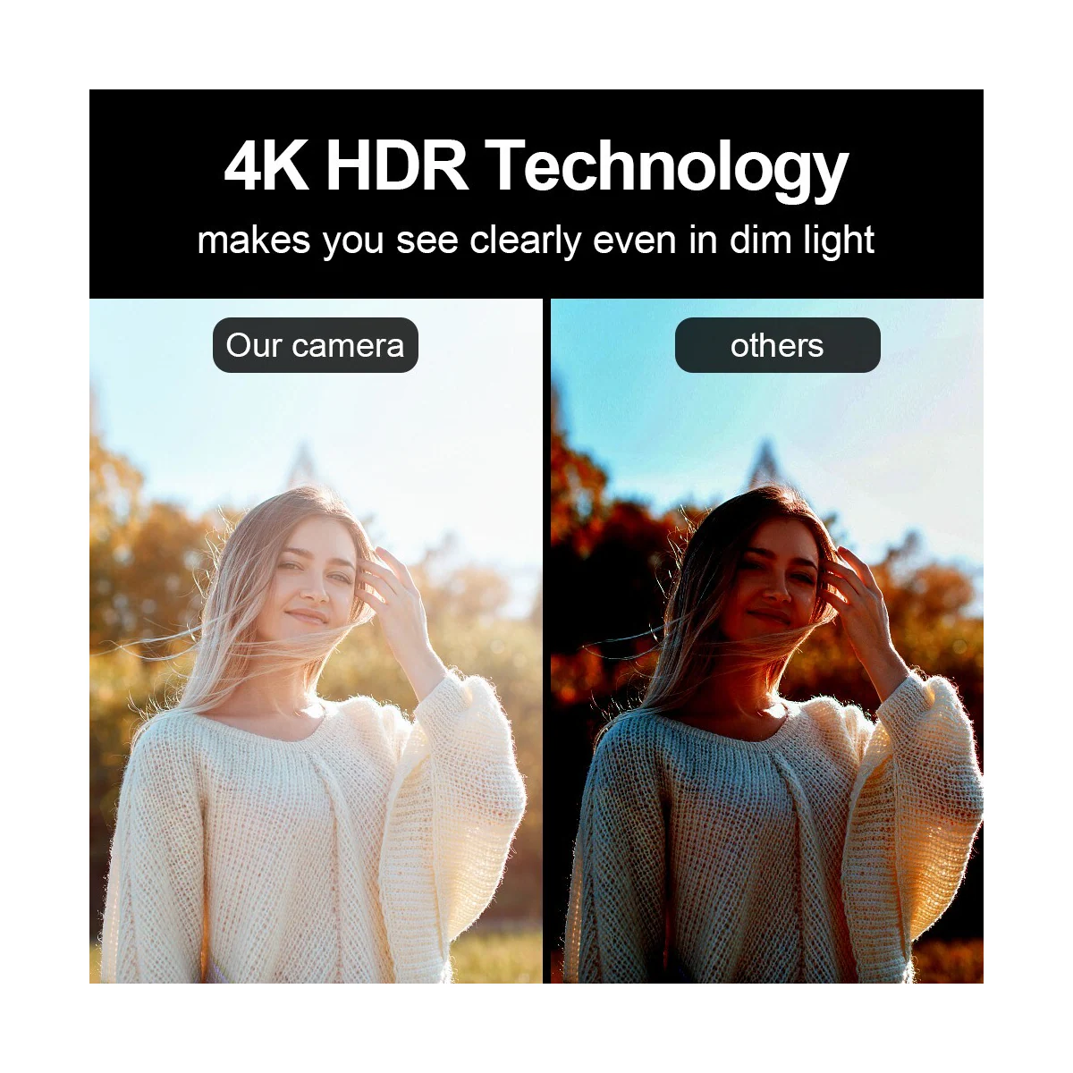 NÖRDIC UHD 4K 30fps 8MP webkamera med autofokus/sporing/innramming/zoom, doble mikrofoner, SONY-sensor