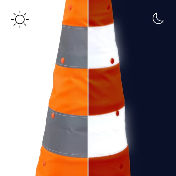 Sammenleggbare pyloner 70 cm i 2-pakning