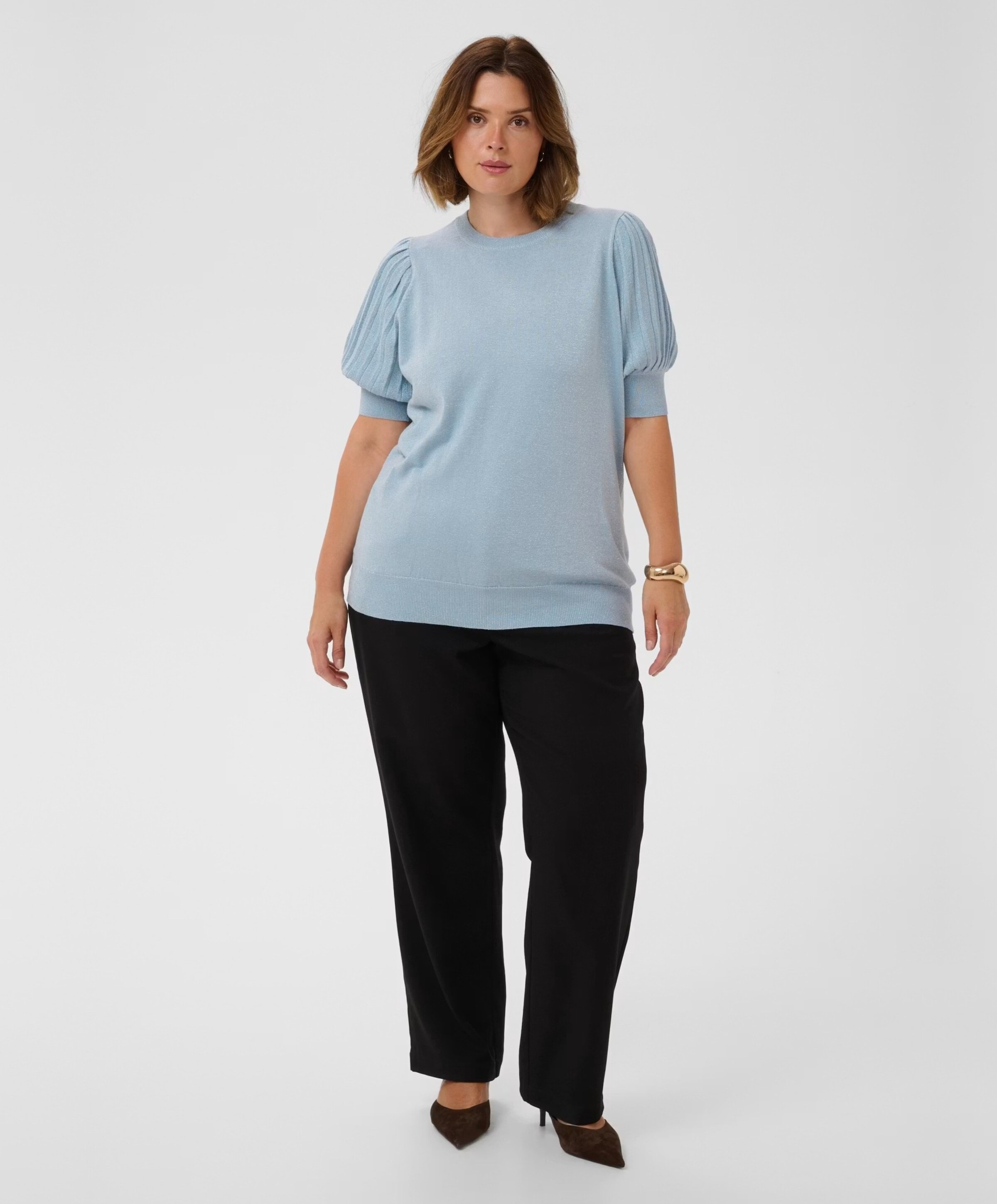 KAFFE Curve Dames trui blauw