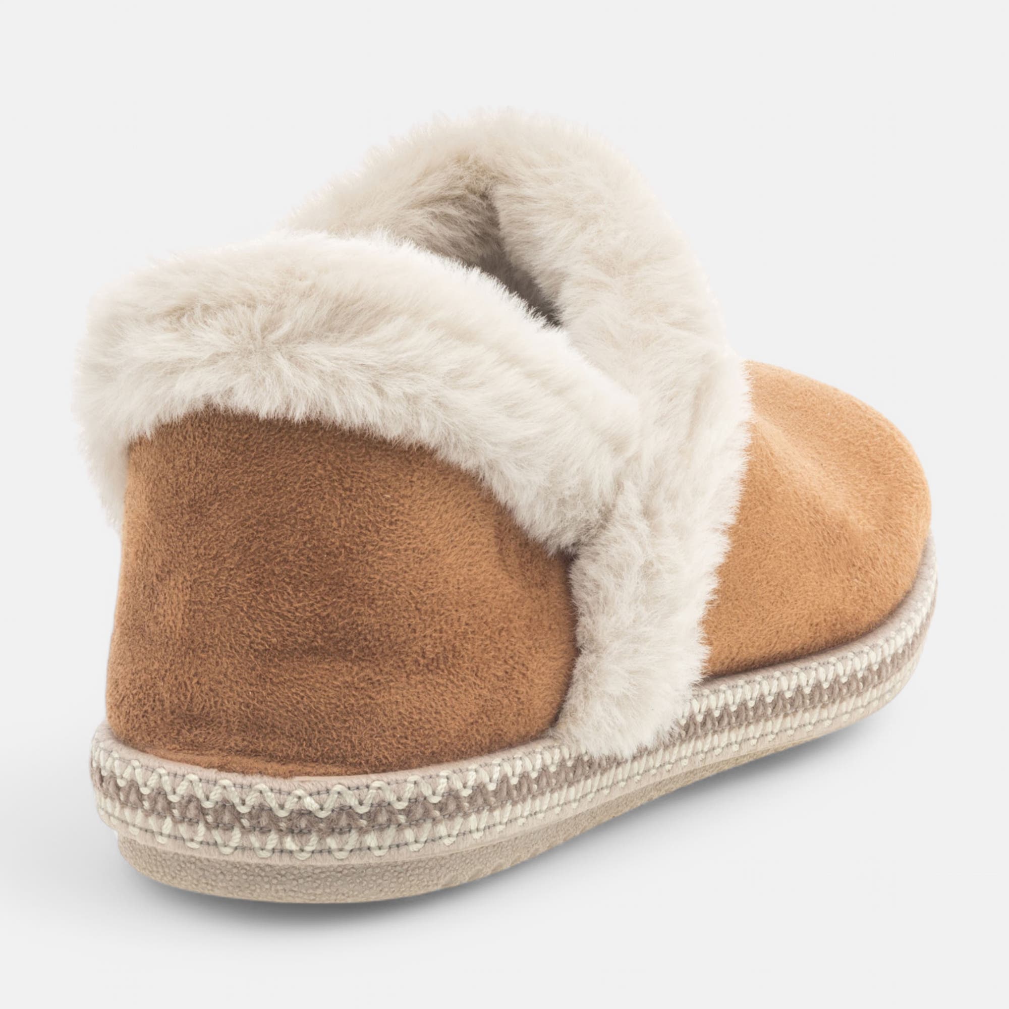 Pantoufles botillons Femme camel