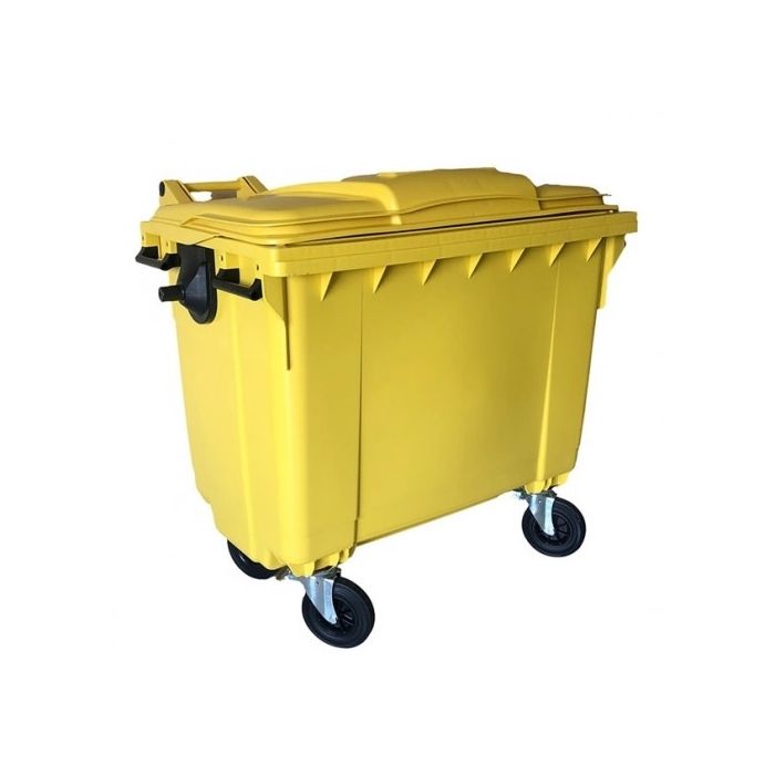 Afvalcontainer 660 liter geel (6097149745750)
