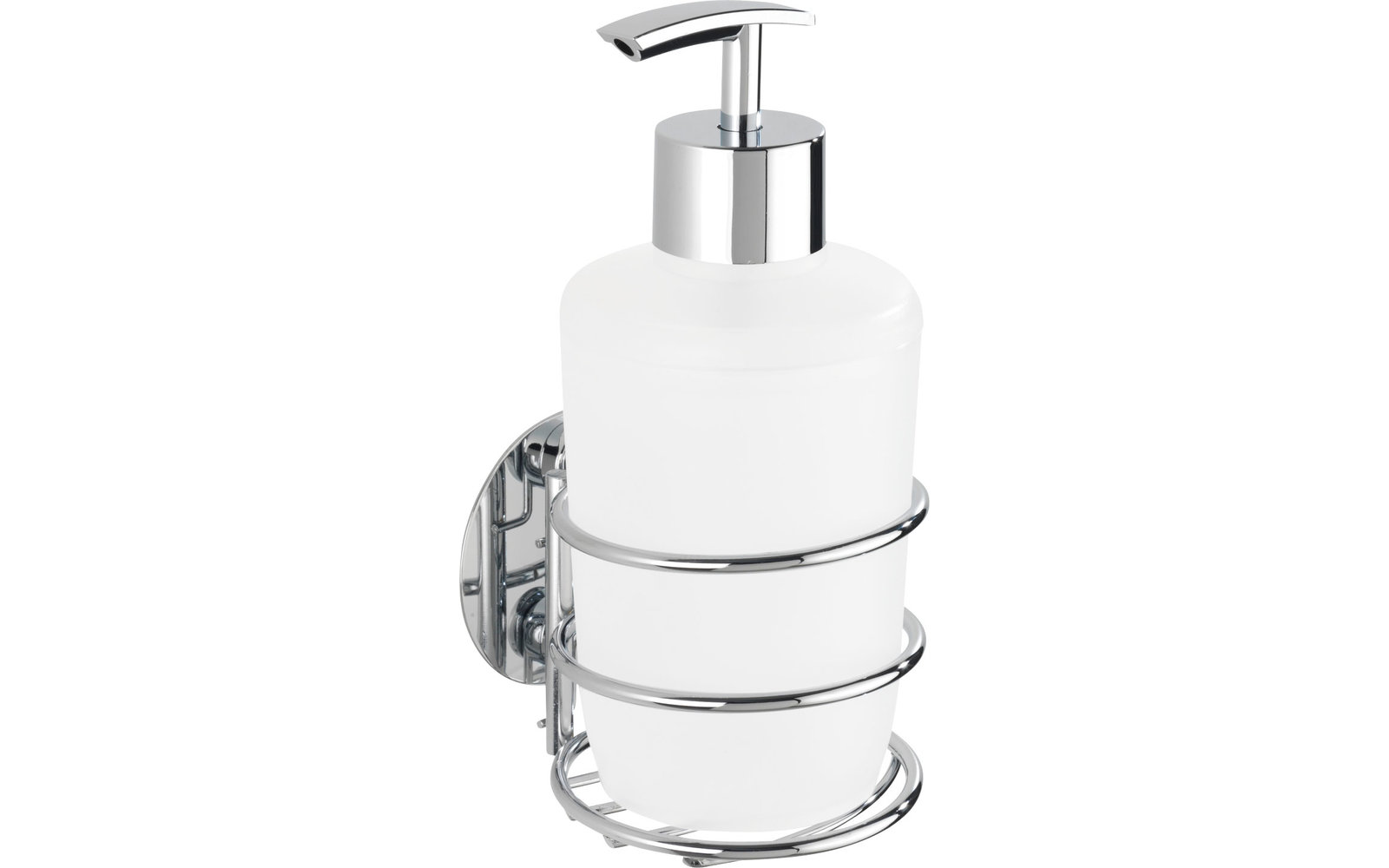Wenko Turbo-Loc Seifenspender mit Edelstahl Wandhalterung 285 ml