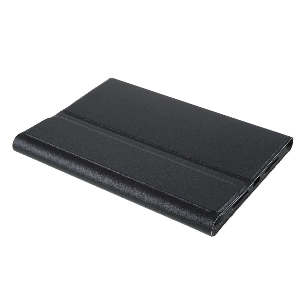iPad Mini 7 (2024) / Mini 6 (2021) Leder Tasche Magnet Bluetooth Tastatur Abnehmbar (QWERTY) - Schwarz