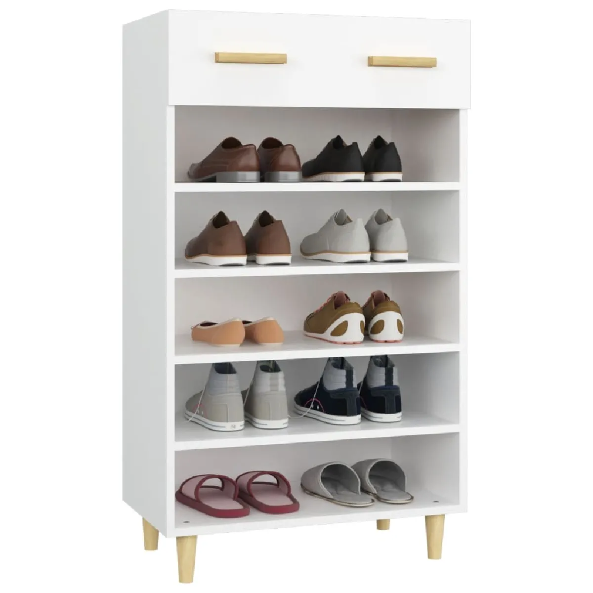 vidaXL Armoire à chaussures - Blanc