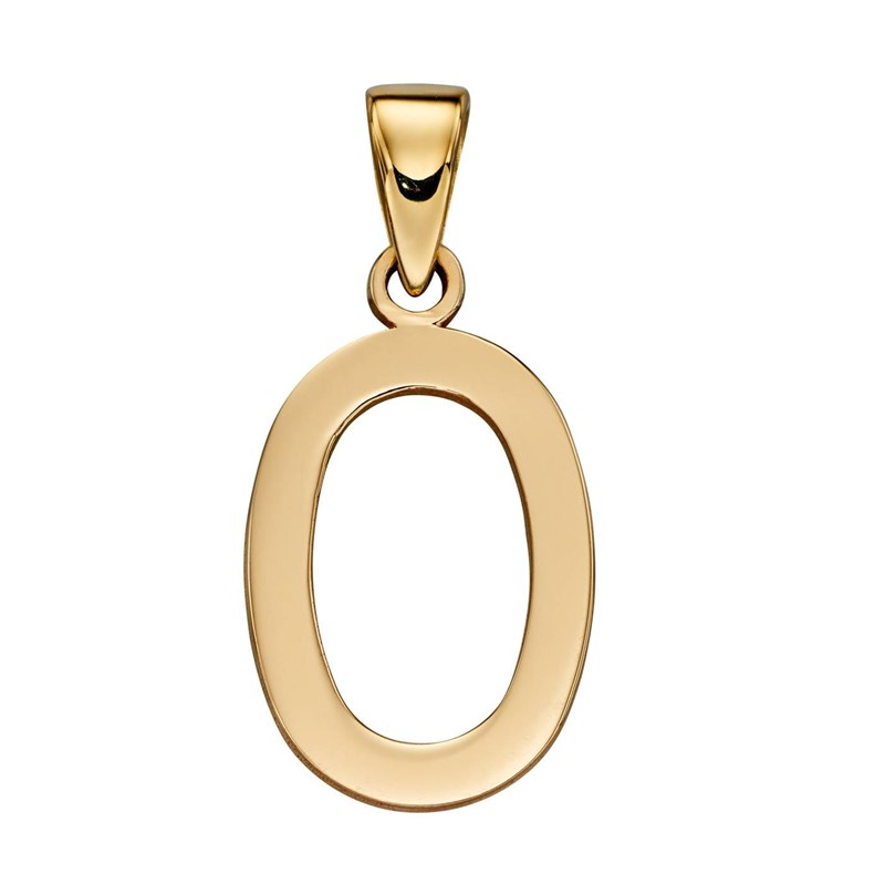 Collier lettre O en or 375/1000