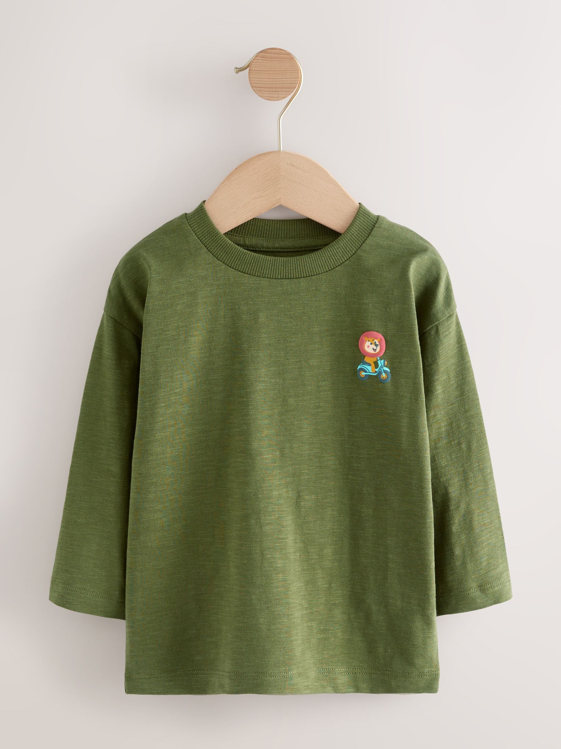 Meerdere dieren op transport - Set van 5 T-shirts met lange mouwen (3 mnd-7 jr)