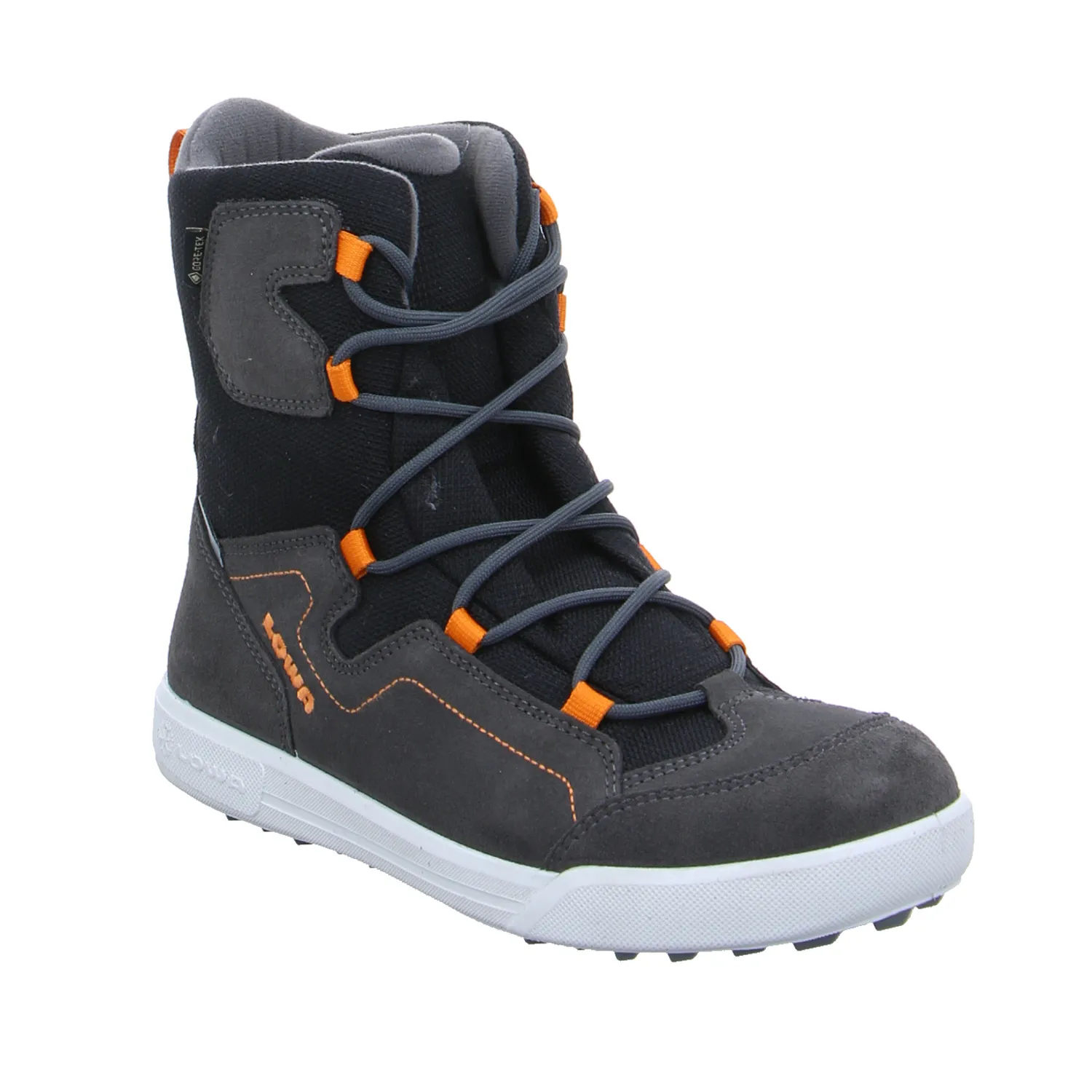LOWA Jungen- Snowboot Membran Anthrazit Textil  Winterstiefel