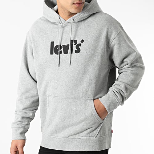 Sweat Capuche Relaxed Fit 38479 Gris Chiné
