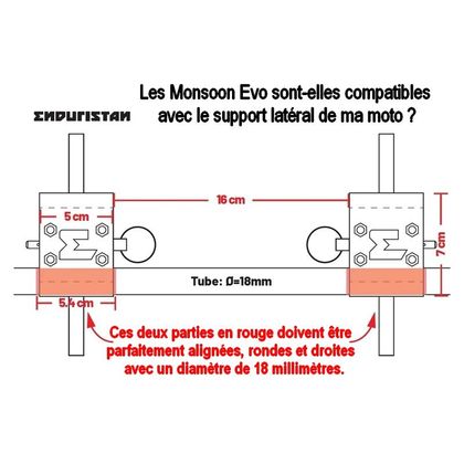 Sacoches cavalières Enduristan Monsoon Evo L (34 litres) vendu à l'unité Universel - Noir