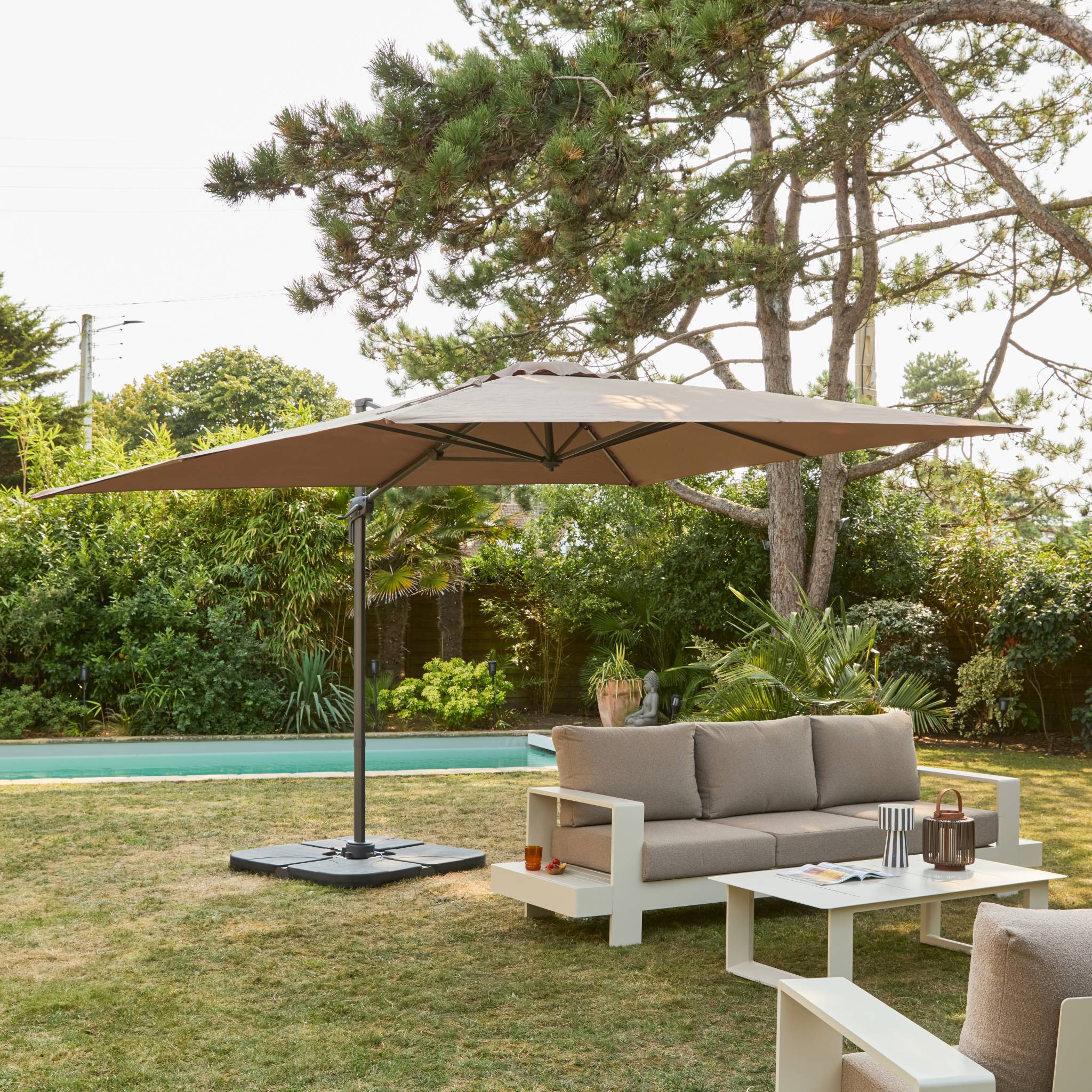 sweeek - Rechthoekige zweefparasol 3x4 m â Antibes
