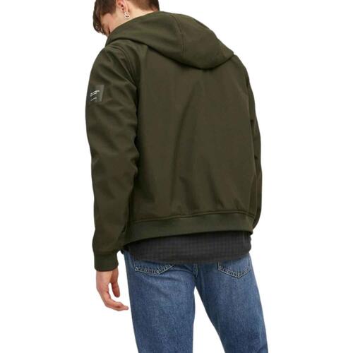 Jack & Jones - JJEBASIC SOFTSHELL HOOD Verde