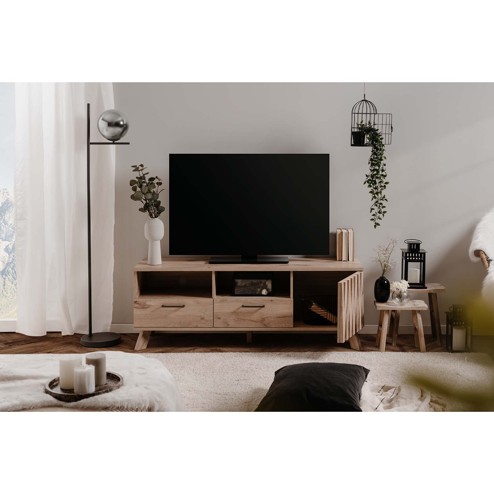 Lowboard WELLINGTON - Schwedeneiche - 140 cm breit