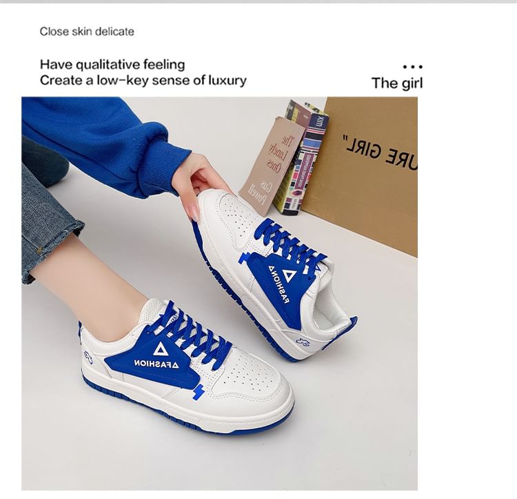 telijimi - Platform sneakers met kleurblokletters