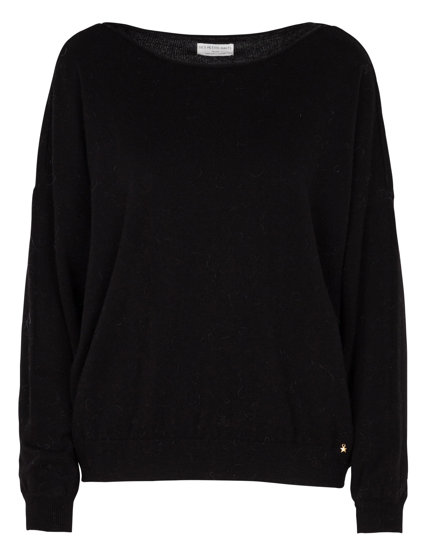 ARAGONE - Pull col bateau en laine | Noir