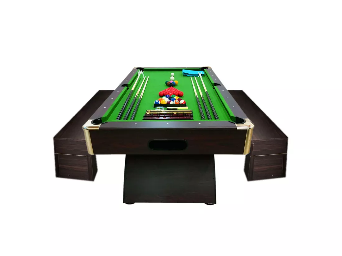 Table de Billard 8 Pieds moderne avec bancs conteneurs – Poseidon