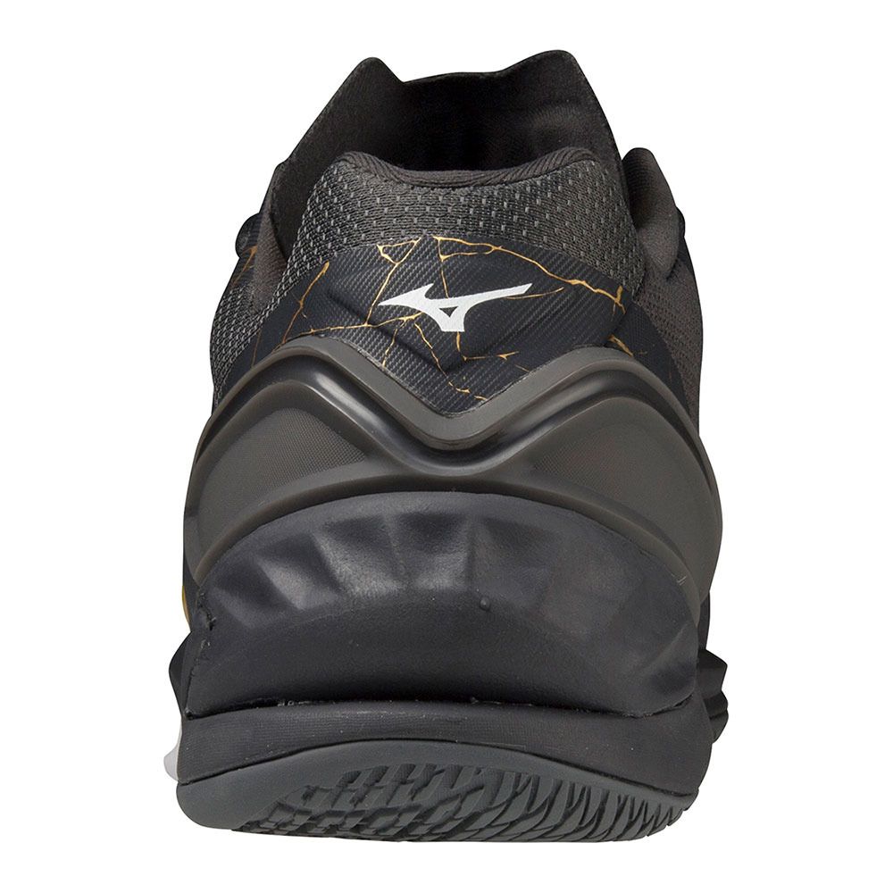 Mizuno WAVE STEALTH NEO - Chaussures handball Homme black oyster/mp gold/iron gate