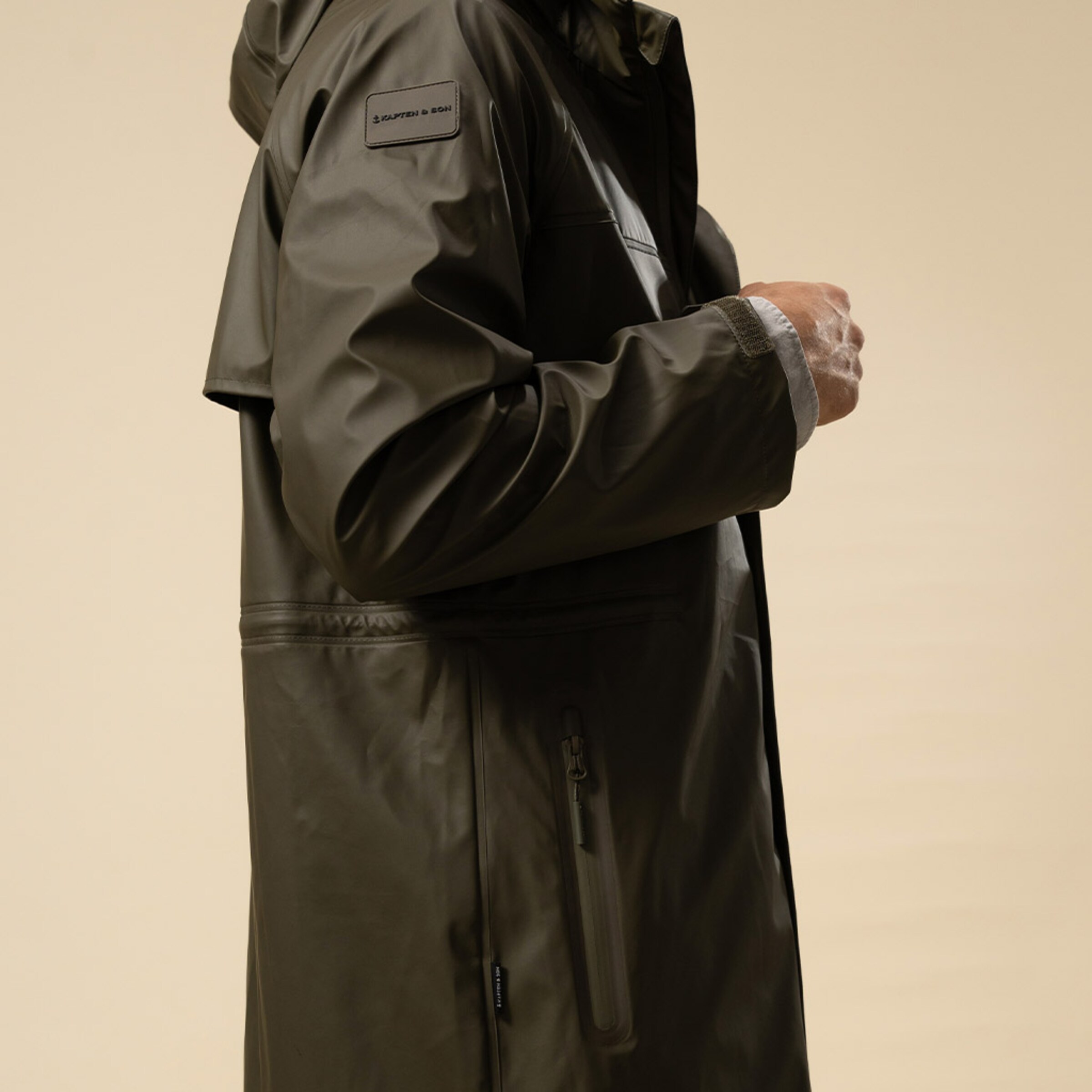 Everyday Rain Jacket Long Forest Green