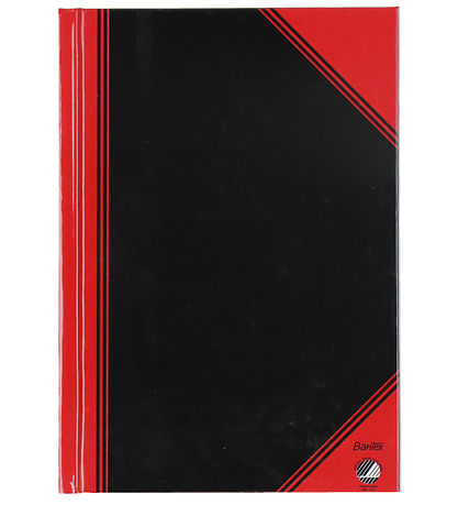 Bantex Notesbog - Linieret - A6 - Sort/R?d