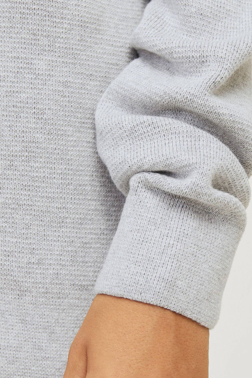 JACK & JONES gebreide trui grijs melange