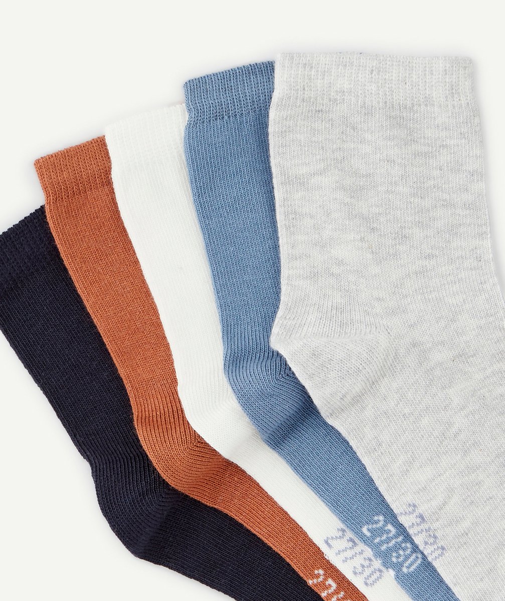 LOT DE 5 PAIRES DE CHAUSSETTES GARÇON UNIES