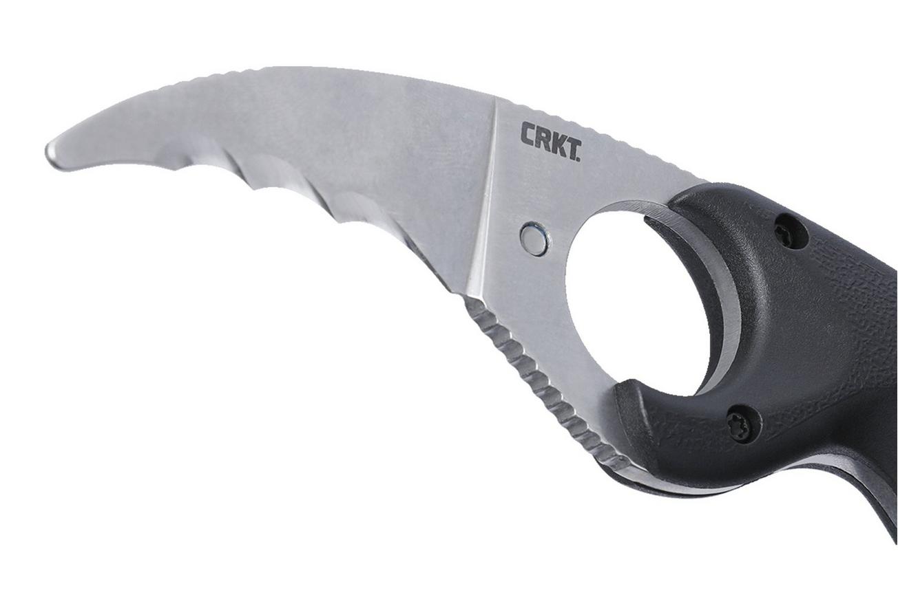 CRKT Bear Claw Stonewash, Veff Serrations 2511 Black GRN reddingsmes, Russ Kommer design
