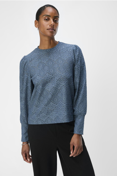 Object blauwe dames t-shirt