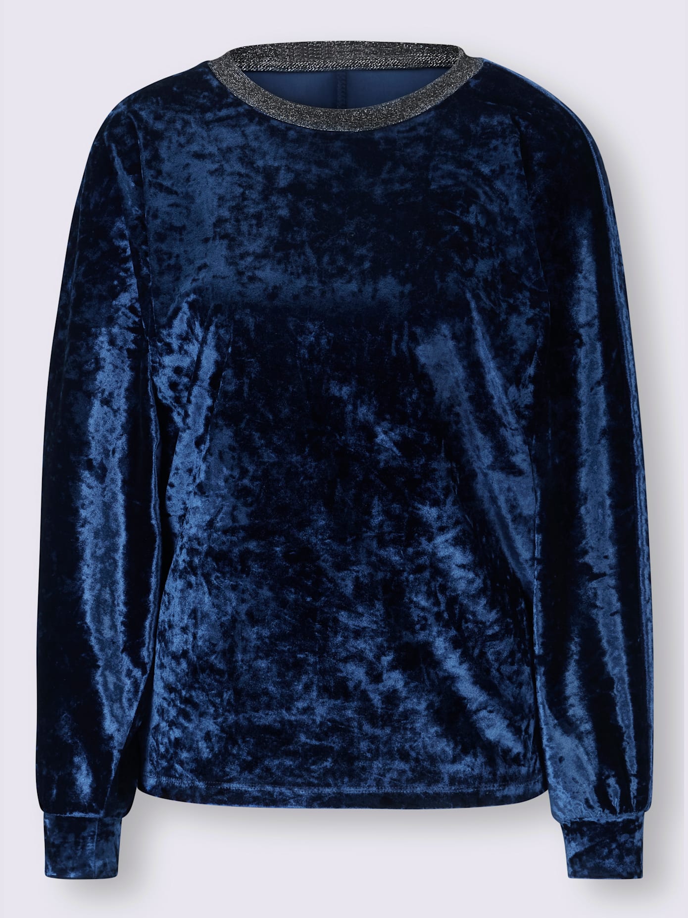 T-shirt en velours rubans contrastés brillants