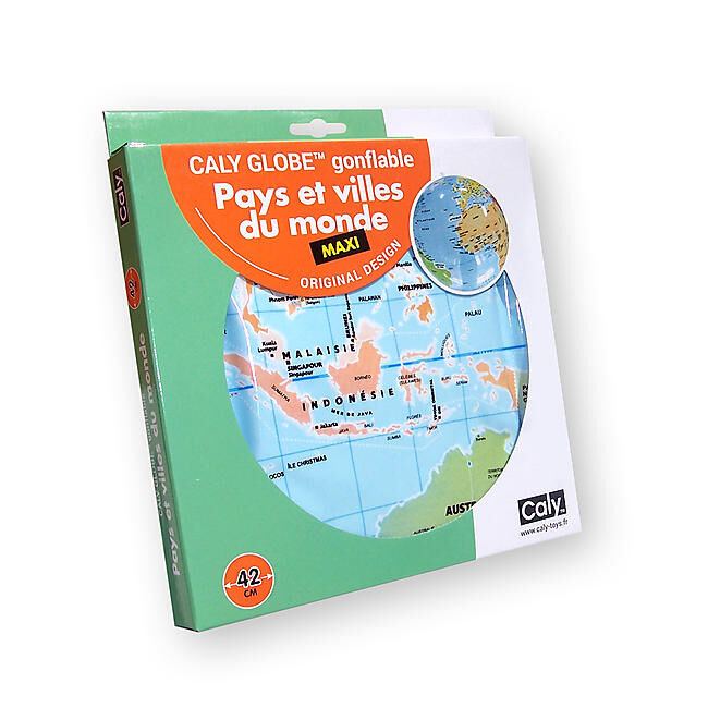 CALY - GLOBE GONFLABLE 42 CM PAYS ET VILLES DU MONDE