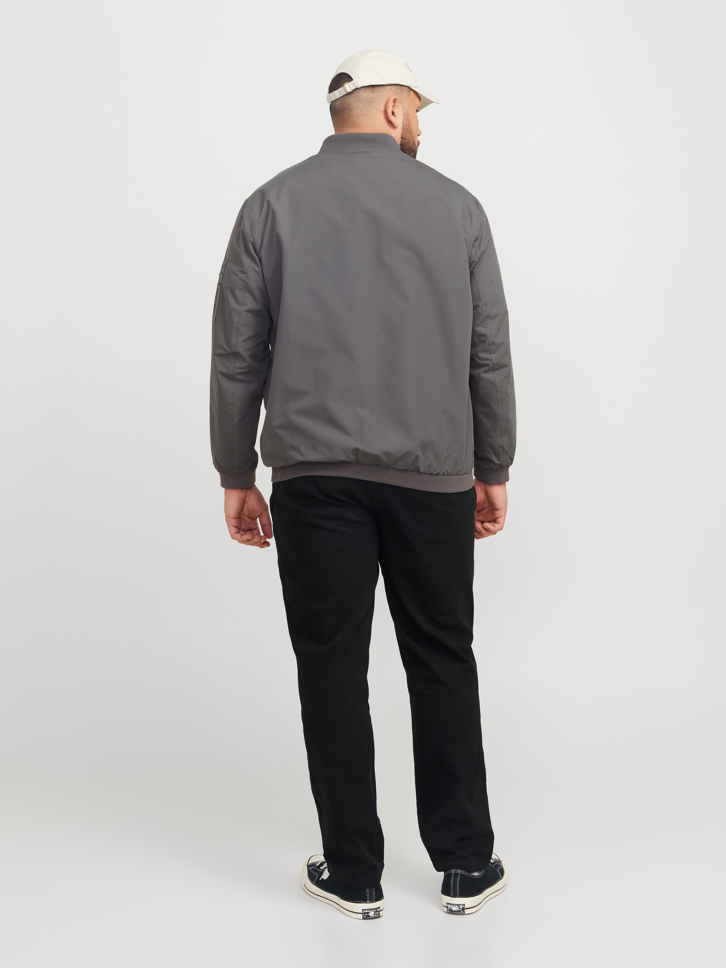 Jack & Jones PlusSize Bomberjacke »JJERUSH BOMBER NOOS PLS« ohne Kapuze mit Reissverschlusstaschen