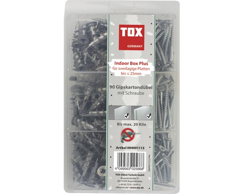 Assortimentsdoos Tox Indoor Plus gipsplaatankers 180 stuks 094901113