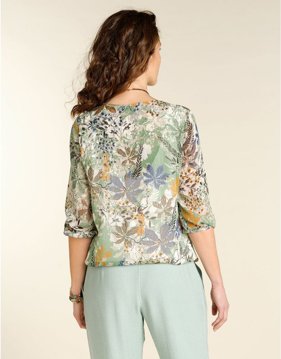 Blouse en voile verte