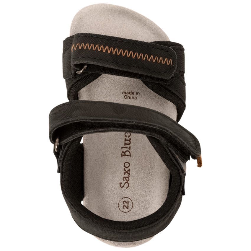 Sandales velcro imprimé camouflage discret pour bébé garçon - Noir