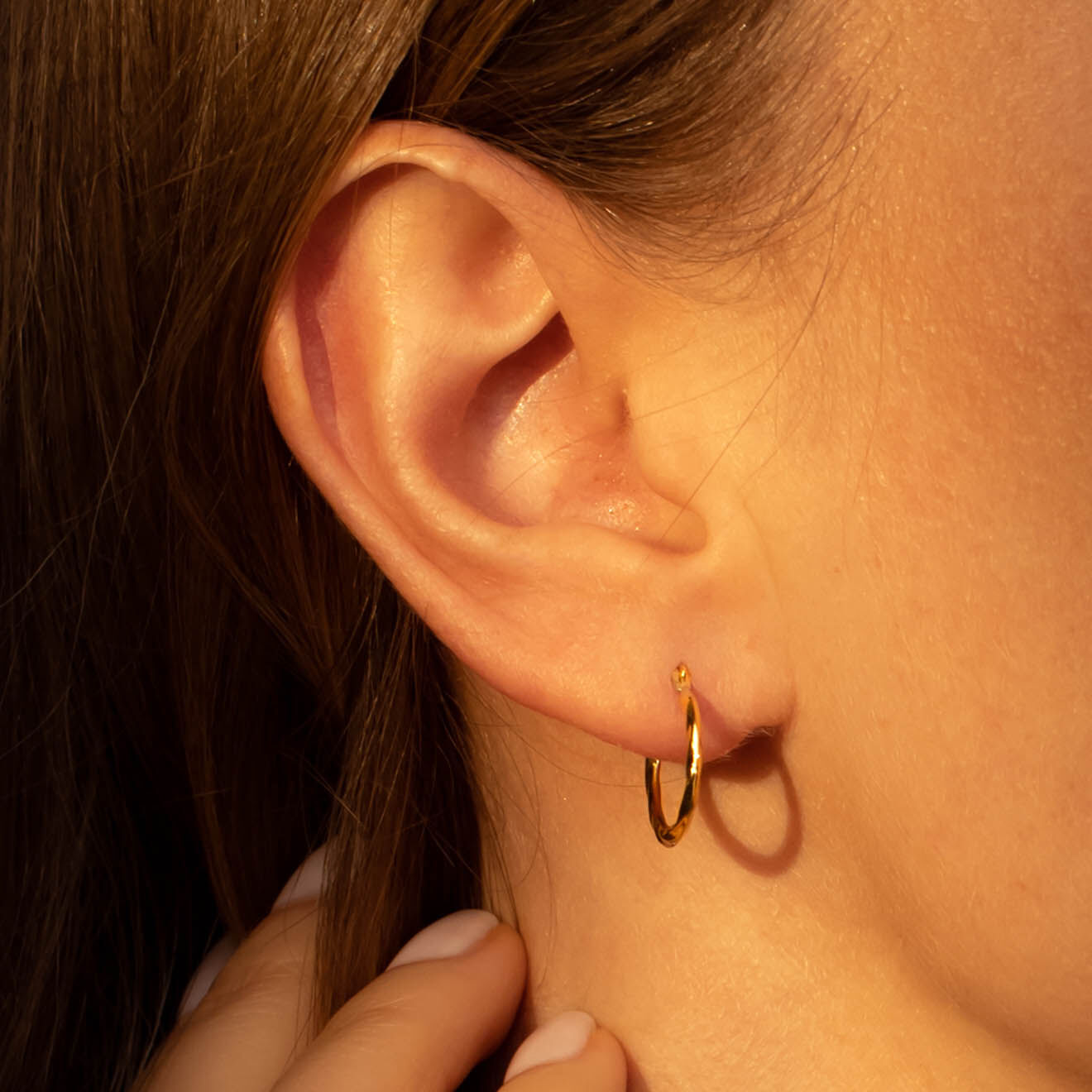 Instant d'Or Boucles d'oreilles Créoles Twistées or jaune