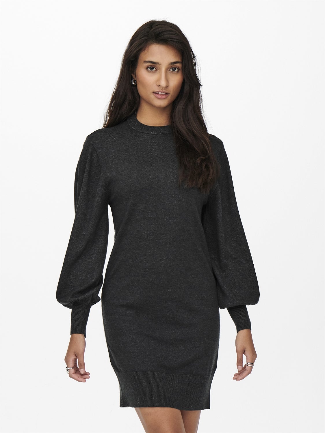 ONLLABELLE Langes Kleid Dark Grey Melange