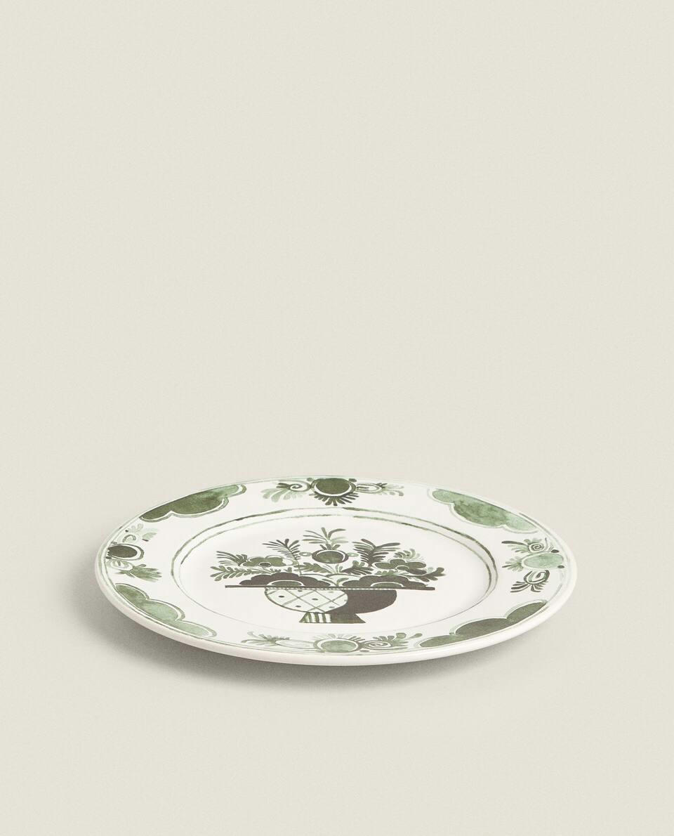 LOUÇA DE MESA DE BARRO COM ESTAMPA DE FRUTAS