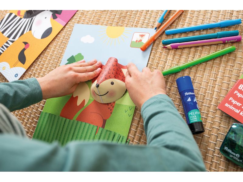 Pelikan Bastelbuch Tiere 32 Seiten, FSC Bastel- und Ausmalbuch