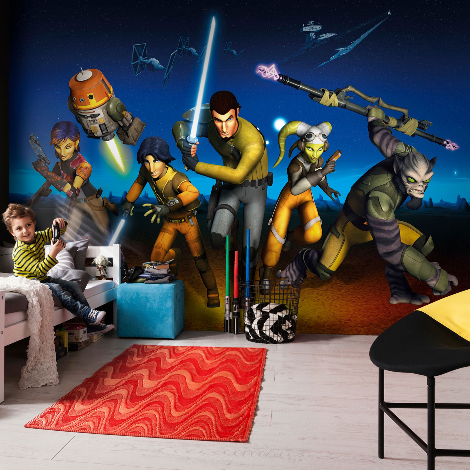 Papier-Fototapete STAR WARS REBELS RUN - bunt - 3,68 Meter