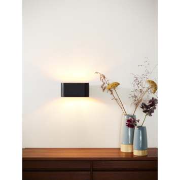 Lucide wandlamp Xera 16 cm zwart