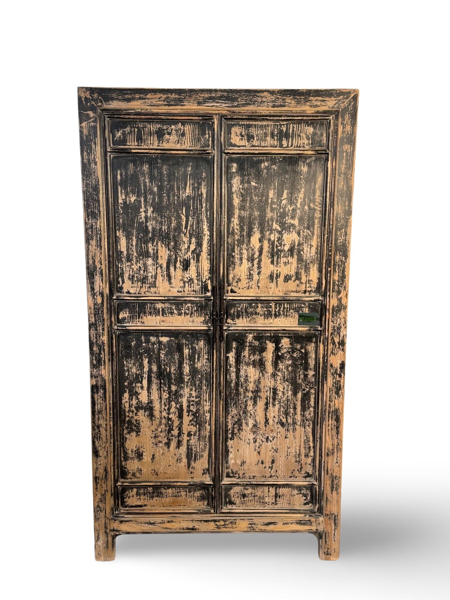 Kast 2 deurs zwart/naturel Kast 2Dr zwart/f Unieke