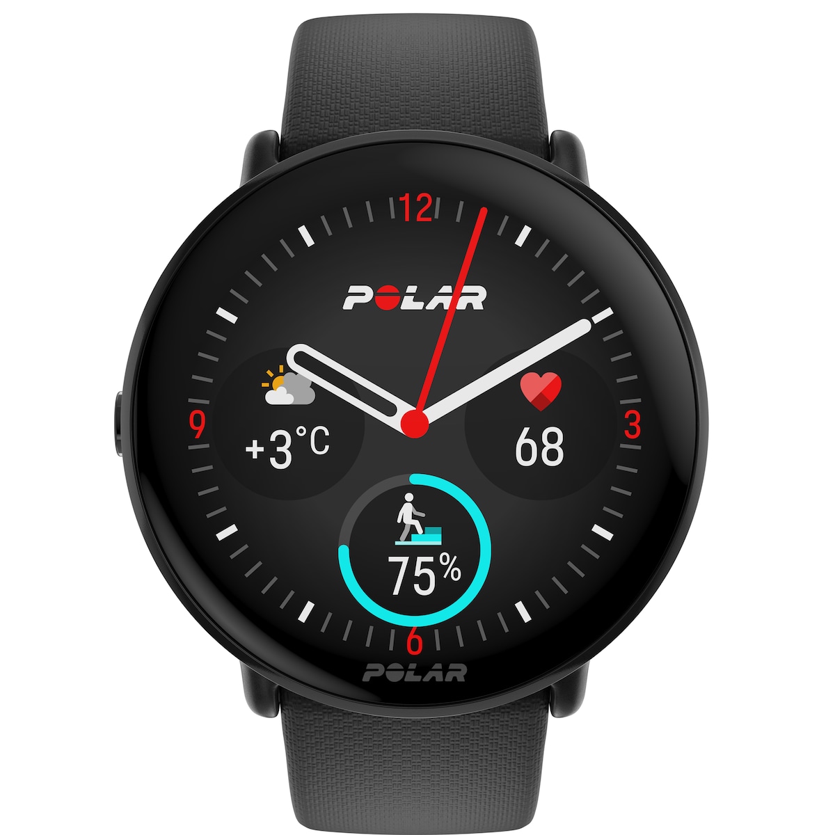 Polar Ignite 3 sportsklokke S-L (sort/sort)
