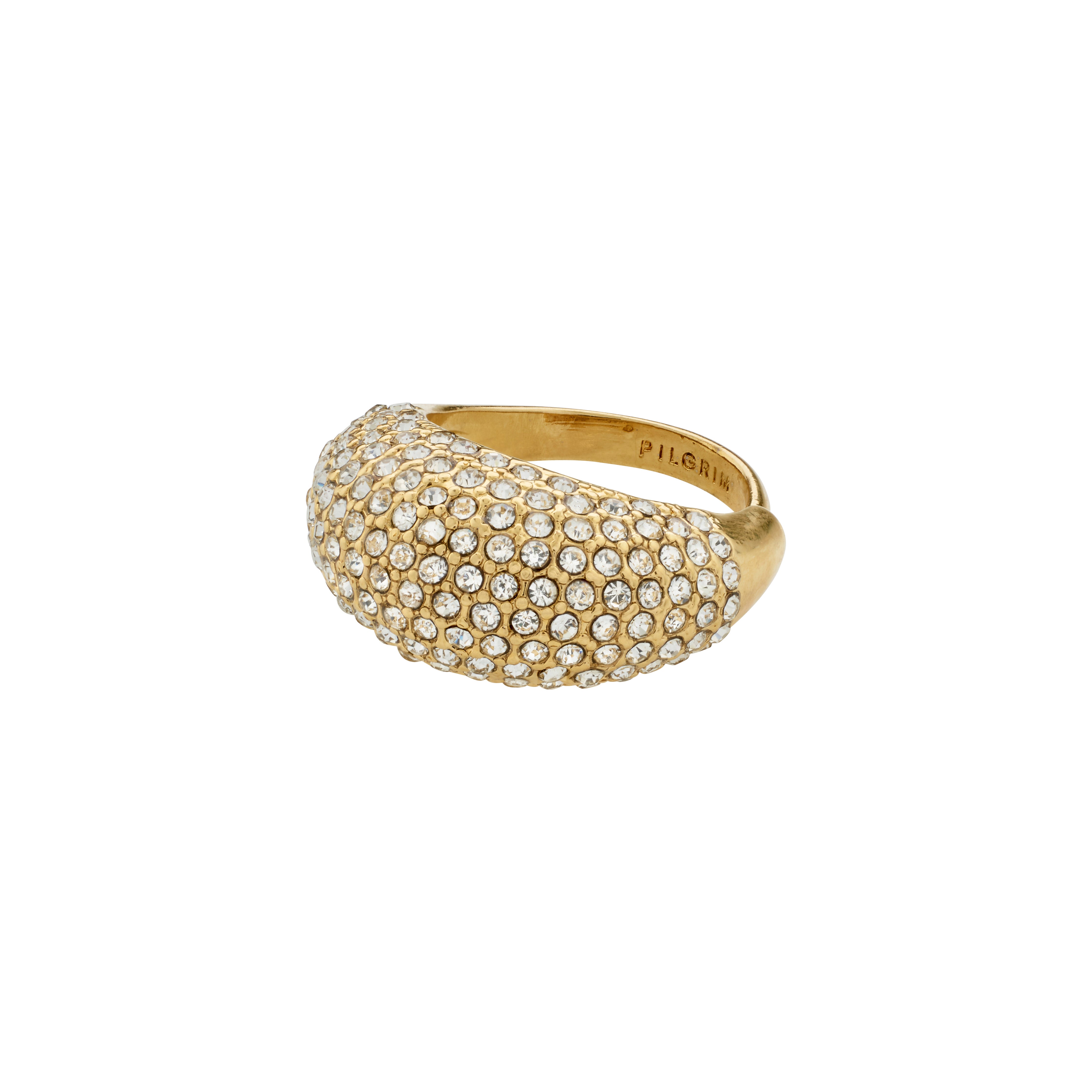 PILGRIM  Focus Crystal ring - forgyldt