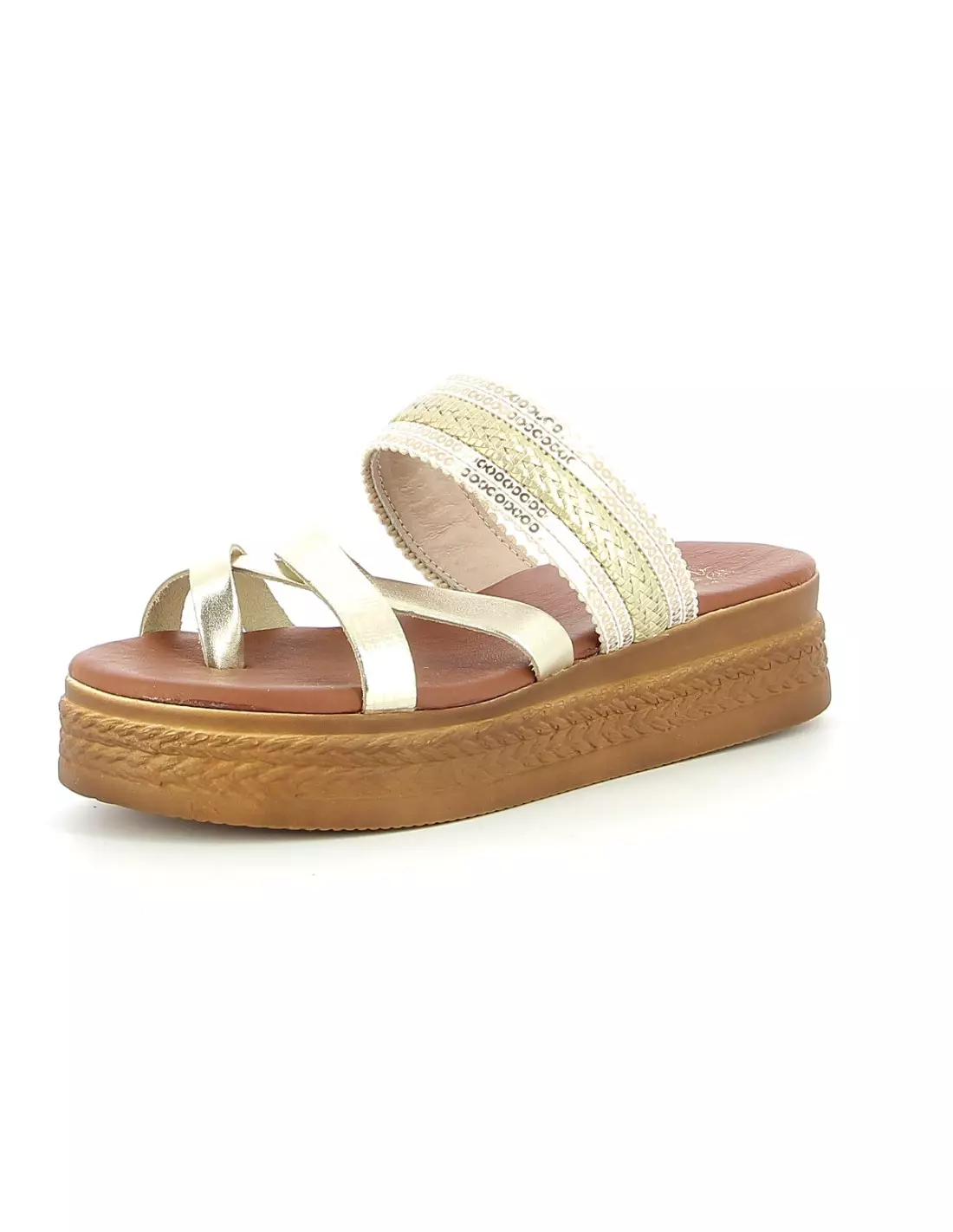 MES JOLIES NU PIEDS MJNP 20 - Mules & sabots Gold