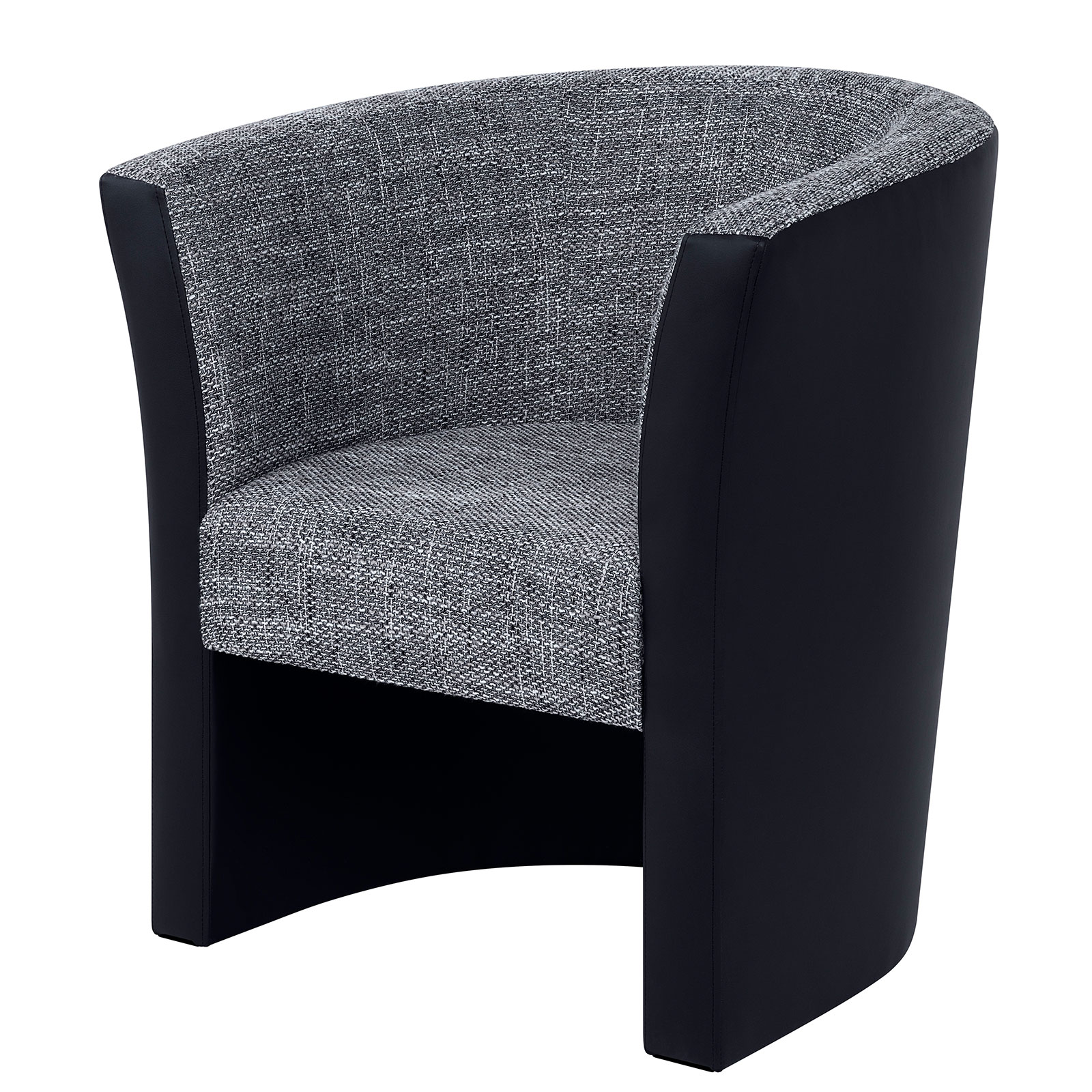 Cocktailsessel - schwarz-grau - 76 cm hoch