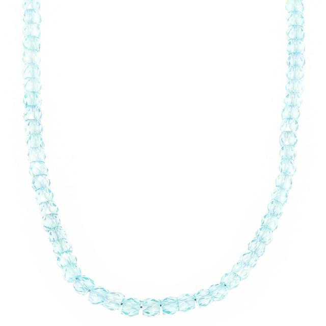 Star-Collier, Zirkonia, ca. 45 + 5 cm, Silber 925