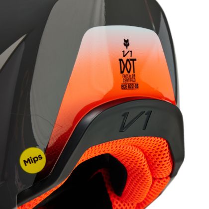 Casque cross Fox YOUTH V1 BALLAST - Gris