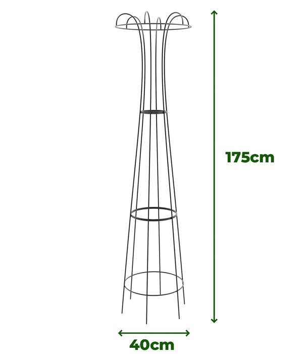 Dehner Premium Metall-Obelisk Maxima, schwarz