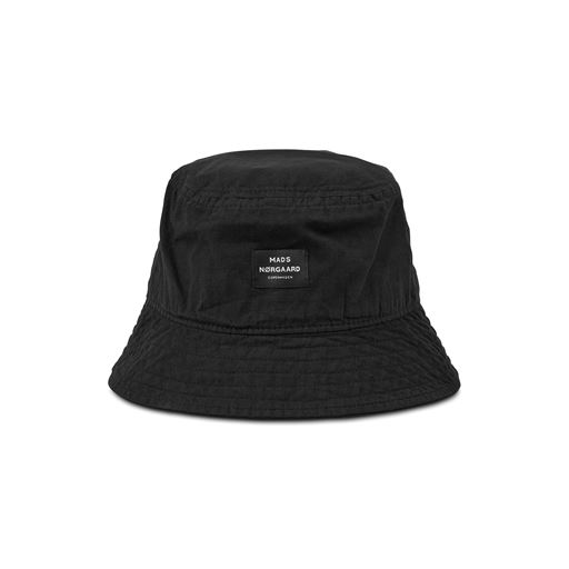 Mads Nørgaard Cotton Ribstop Bøllehat, Black, One size
