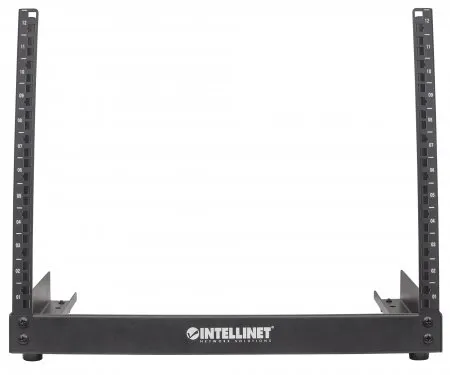 Intellinet 714747, Fritstående reol, 12U, 3,4 kg, Sort